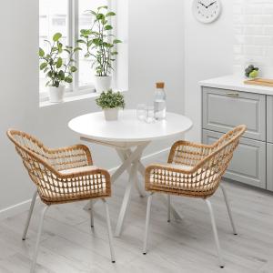 IKEA - mesa extensible, blanco, 90120x90 cm blanco