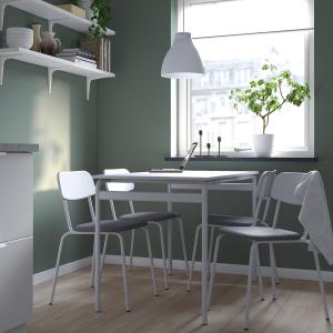 IKEA - GRÅSALA mesa y 4 sillas, gris grisgris, 110 cm gris…