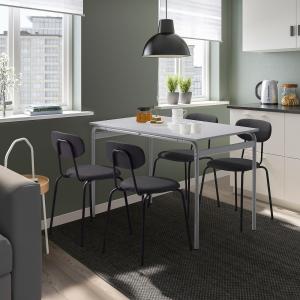 IKEA - ÖSTANÖ mesa y 4 sillas, grisRemmarn gris oscuro, 110…