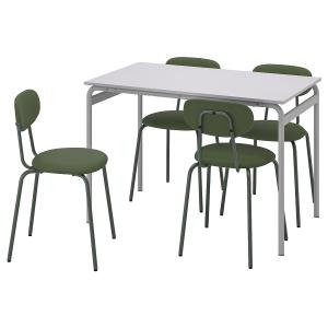 IKEA - ÖSTANÖ mesa y 4 sillas, grisRemmarn verde oscuro, 11…