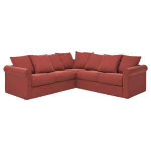 IKEA - funda para sofá 4 plazas esquina, Ljungen rojo claro…