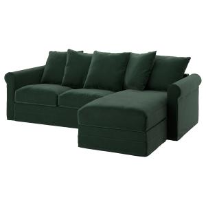 IKEA - funda sofá cama 3,  chaiselongueDjuparp verde oscuro…