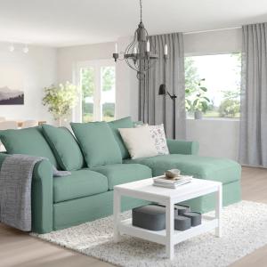 IKEA - sofá 3 plazas con chaiselongue, Ljungen verde claro…