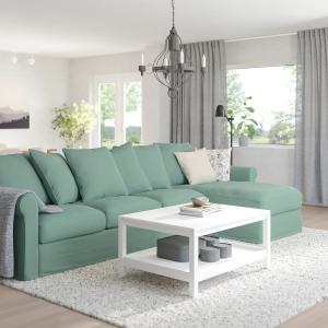 IKEA - sofá de 4 plazas con chaiselongue, Ljungen verde cla…