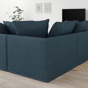 IKEA - Sofá 5 plazas esquina  chaiselongue/Hillared azul os…
