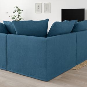 IKEA - sofá 5 plazas esquina,  chaiselongueTallmyra azul  c…