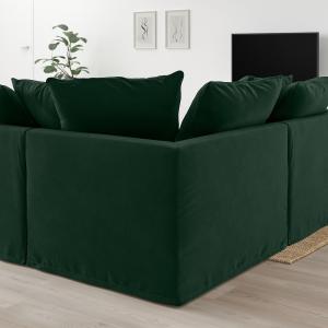 IKEA - sofá 5 plazas esquina, Djuparp verde oscuro Djuparp…