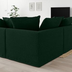 IKEA - sofá 5 plazas esquina, Tallmyra verde oscuro Tallmyr…