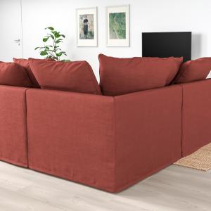 IKEA - sofá cama esquina 5  chaiselongue, Ljungen rojo clar…