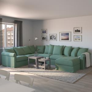 IKEA - sofá cama esquina 5  chaiselongue, Ljungen verde cla…