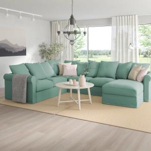IKEA - sofá esquina 5 chaiselongue, Ljungen verde claro Lju…