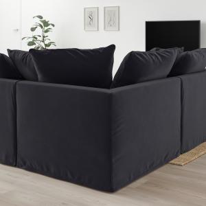 IKEA - sofá rinconera de 4 plazas, Djuparp gris oscuro Djup…