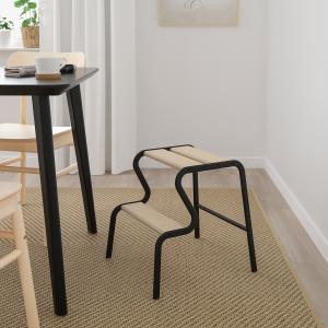 IKEA - taburete con escalón, negroabedul negro/abedul