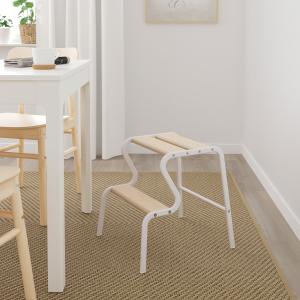 IKEA - taburete escalón blanco/abedul