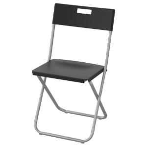 IKEA - silla plegable, negro negro