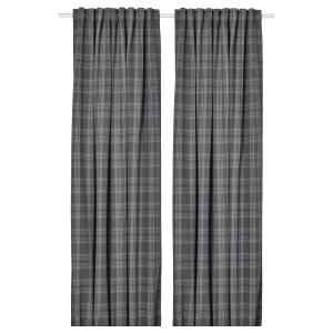IKEA - cortinas semiopacas, 1 par, gris oscuro, 145x300 cm…