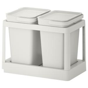 IKEA - Cubos basura / reciclaje extraíble, extraíble, gris…