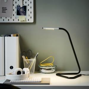IKEA - lámpara trabajo, negrogris plata negro/gris plata