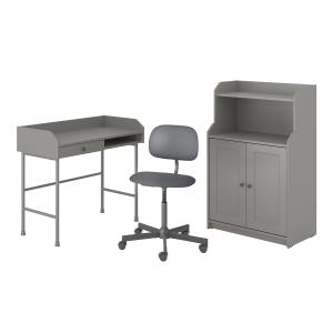 IKEA - combi armario escritorio, y silla giratoria gris - H…