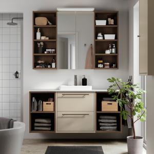 IKEA - ORRSJÖN armariolavabogrifo, efecto roble beigemarrón…