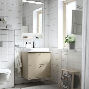 IKEA - ORRSJÖN mueble cajoneslavabogrifo, beigeblanco efect…