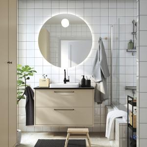 IKEA - ORRSJÖN mueble cajoneslavabogrifo, beigenegro efecto…