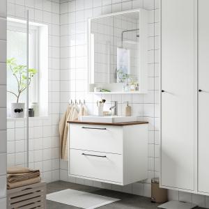 IKEA - ORRSJÖN mueble cajoneslavabogrifo, blancomarrón efec…