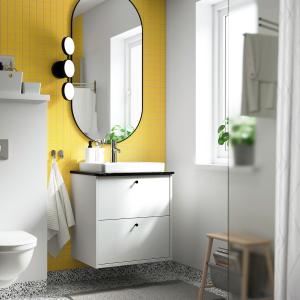 IKEA - ORRSJÖN mueble cajoneslavabogrifo, blanconegro efect…