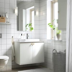 IKEA - ORRSJÖN mueble puertaslavabogrifo, blancoblanco efec…