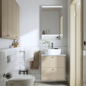 IKEA - TÖRNVIKEN mueble cajoneslavabogrifo, beigeblanco efe…