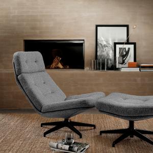 IKEA - sillón giratorio, Lejde grisnegro Lejde gris/negro