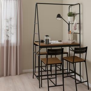 IKEA - SANDSBERG mesa&4 sillas, negrotinte marrón, 105 cm n…