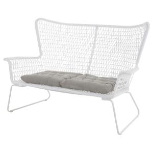 IKEA - Sofá jardín modular 2 plazas Blanco/Kuddarna gris