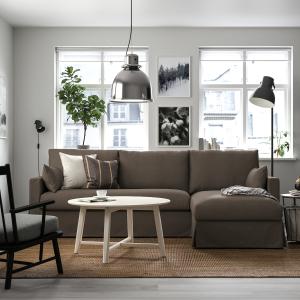 IKEA - sofá 3 con chaiselongue dcha, Gransel marrón grisáce…
