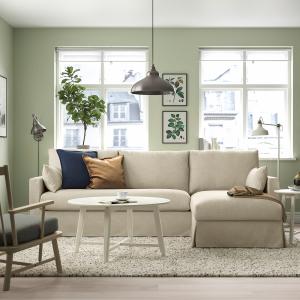 IKEA - sofá 3 con chaiselongue dcha, Hemmesta beige claro H…