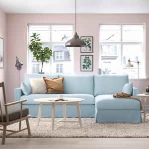 IKEA - sofá 3 con chaiselongue dcha, Kilanda azul claro Kil…