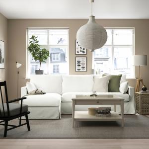 IKEA - sofá 3 con chaiselongue izda, Hallarp blanco Hallarp…
