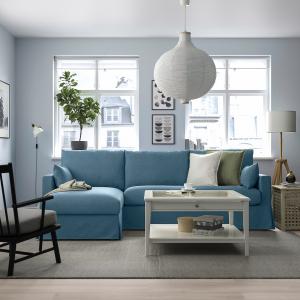 IKEA - sofá 3 con chaiselongue izda, Tallmyra azul Tallmyra…