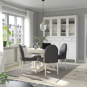 IKEA - DANDERYD Mesa y 4 sillas blanco blanco/Vissle gris