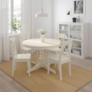IKEA - INGOLF mesa y 4 sillas, blancoblanco, 110155 cm blan…