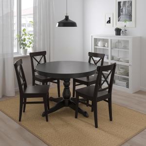 IKEA - INGOLF mesa y 4 sillas, negronegro-marrón, 110155 cm…