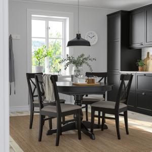 IKEA - Mesa extensible, negro, longitud máxima: 155 cm negr…