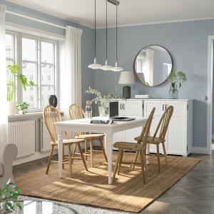 IKEA - SKOGSTA mesa y 4 sillas, blancoacacia, 155215 cm - b…