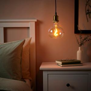 IKEA - MOLNART lámpara techo   bombilla, chapado en latónel…