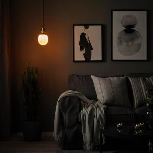 IKEA - MOLNART lámpara techo   bombilla, chapado en latónfo…