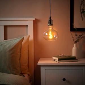 IKEA - MOLNART lámpara techo   bombilla, niqueladoelipse mu…