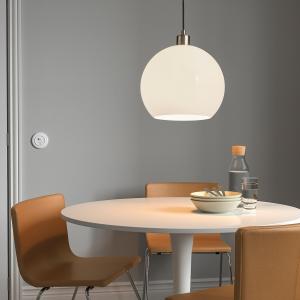 IKEA - lámpara de techo, blanco vidrioniquelado, 30 cm blan…