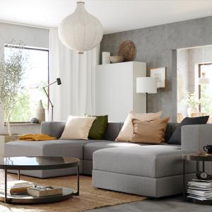 IKEA - sofá 3,5 con chaiselongue, reposabrazosTonerud gris…