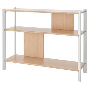 IKEA - mesa auxiliar, blancobambú claro, 95x30 cm blanco/ba…