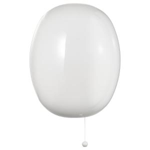 IKEA - aplique instal fija, blanco vidrio blanco vidrio